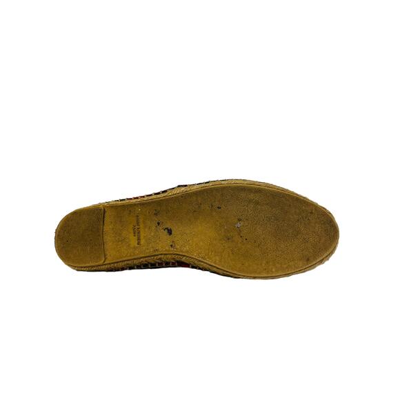 SAINT LAURENT Red Leopard Canvas Print Embroidered Accent Espadrilles 37 US 7 - Picture 10 of 10